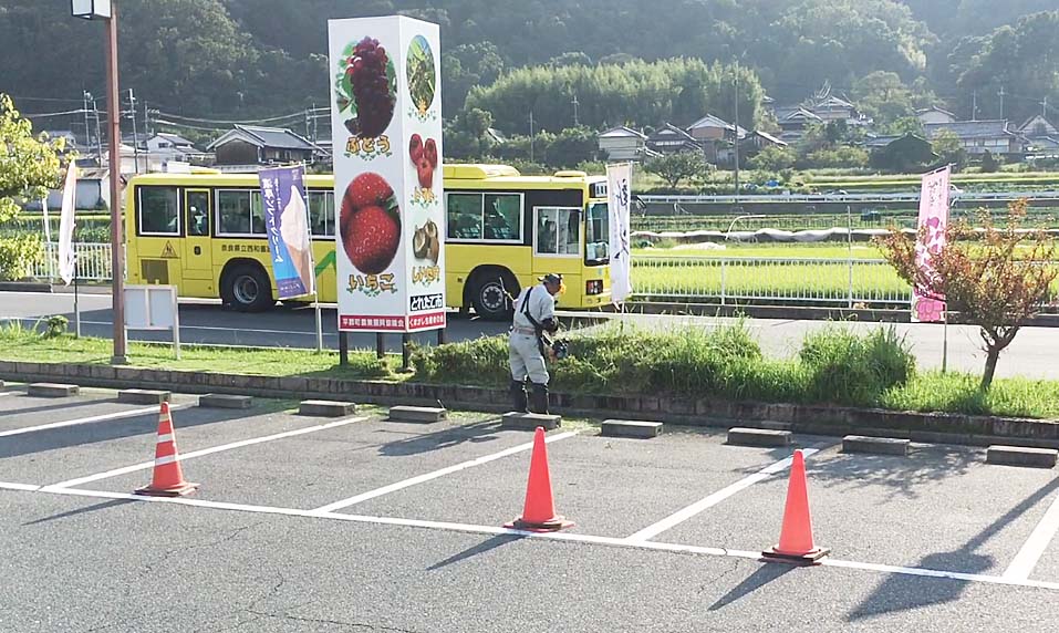 平群道の駅は草刈り